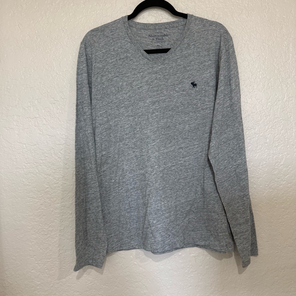 Abercrombie & Fitch Muscle Heather Gray Long Sleeve Tee Size XL